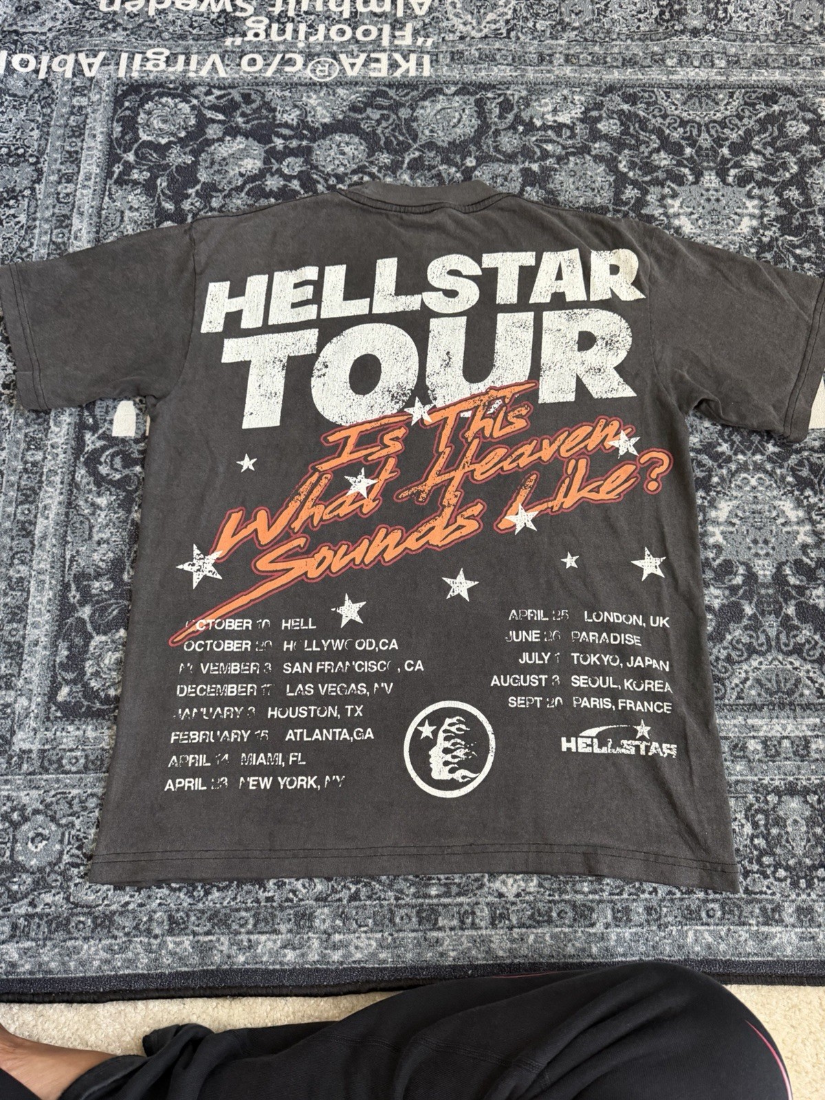 Hellstar Path to Paradise Tour Graphic T-Shirt Men’s Black Crew Neck M