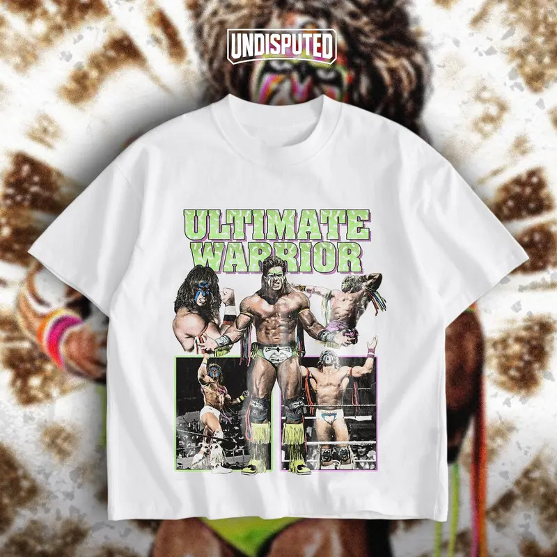 The Ultimate Warrior Collection Heavy Cotton Shirt WWE Tee