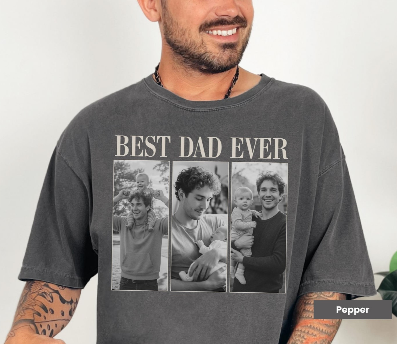 Custom Photo Dad Shirt Personalized Dad Picture Unisex Graphic Tee