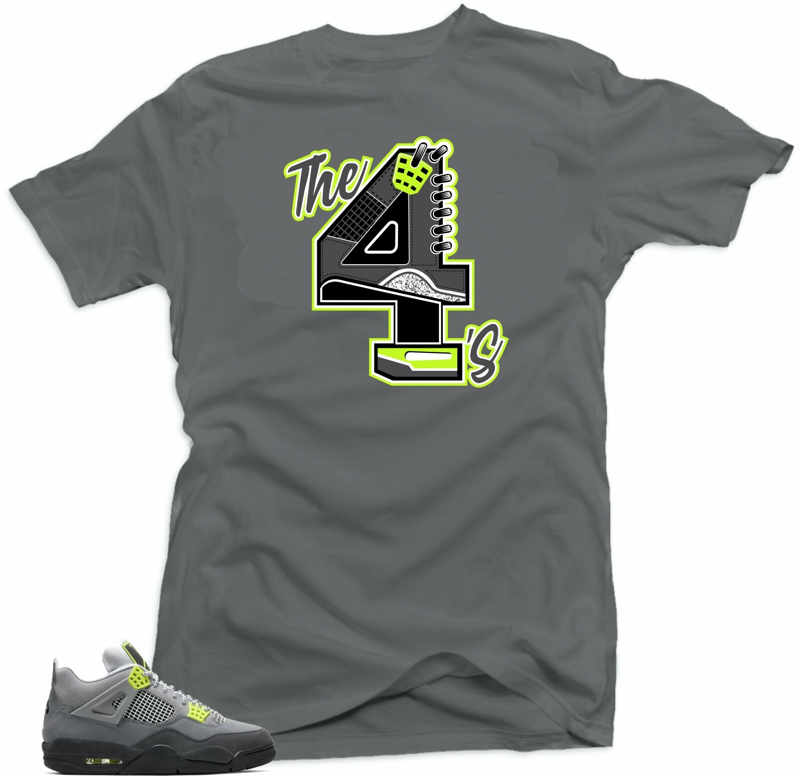 Jordan Retro 4 Neon Match Shirts – The 4’s Tees