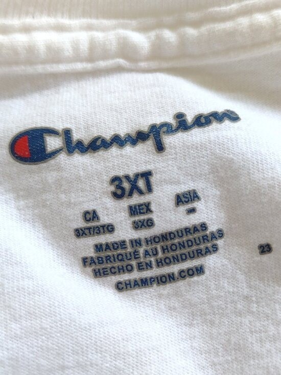 Champion Men’s T-Shirt 3XLT Tall White Logo
