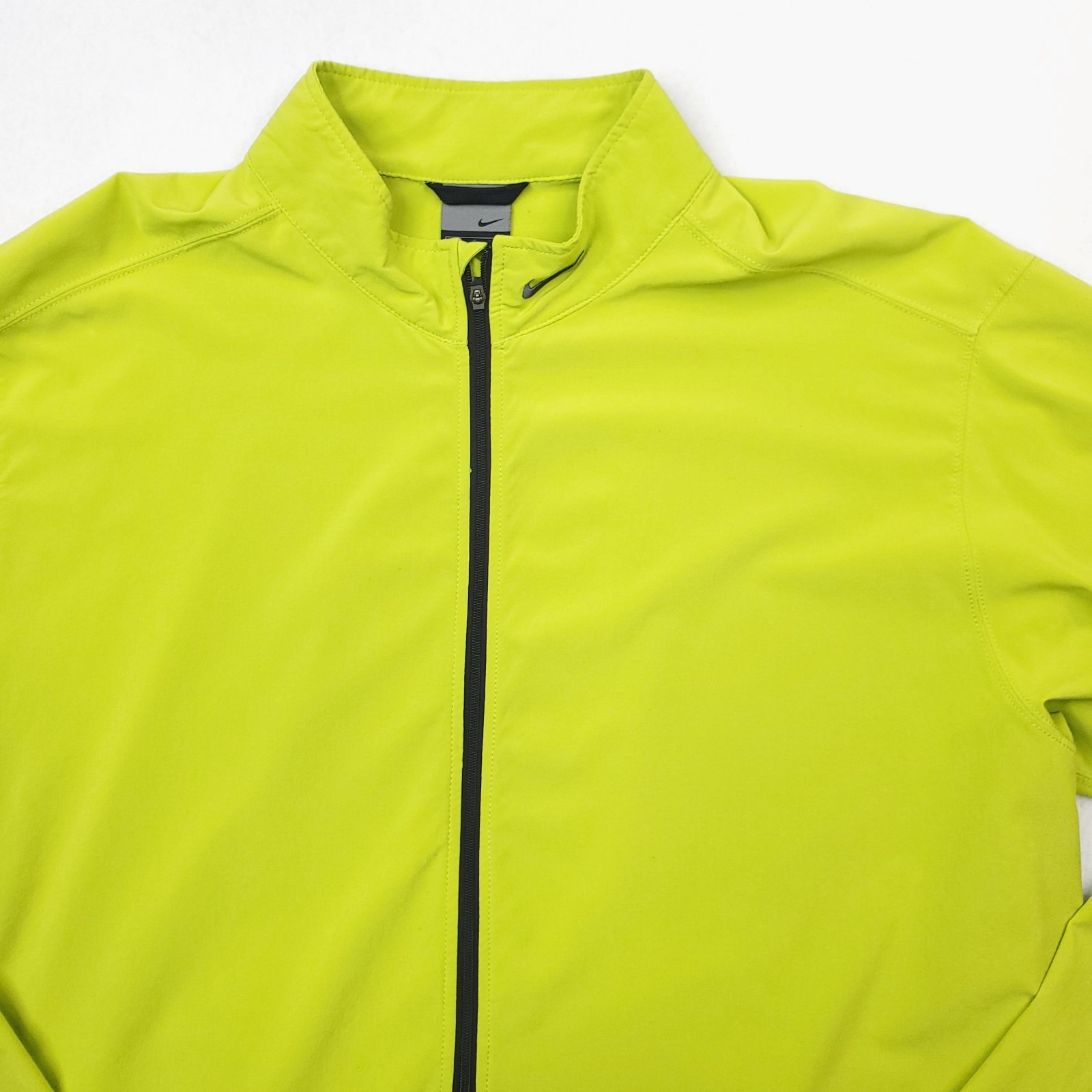 Nike Half Zip Pullover Mens Large Green Running Athletic Top Reflective Dri Fit