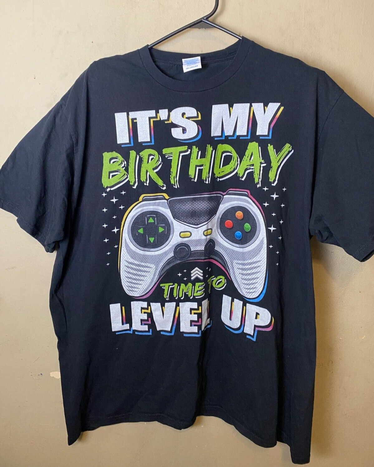It’s My Birthday Time to Level Up Video Game Graphic TEE SZ 2XL