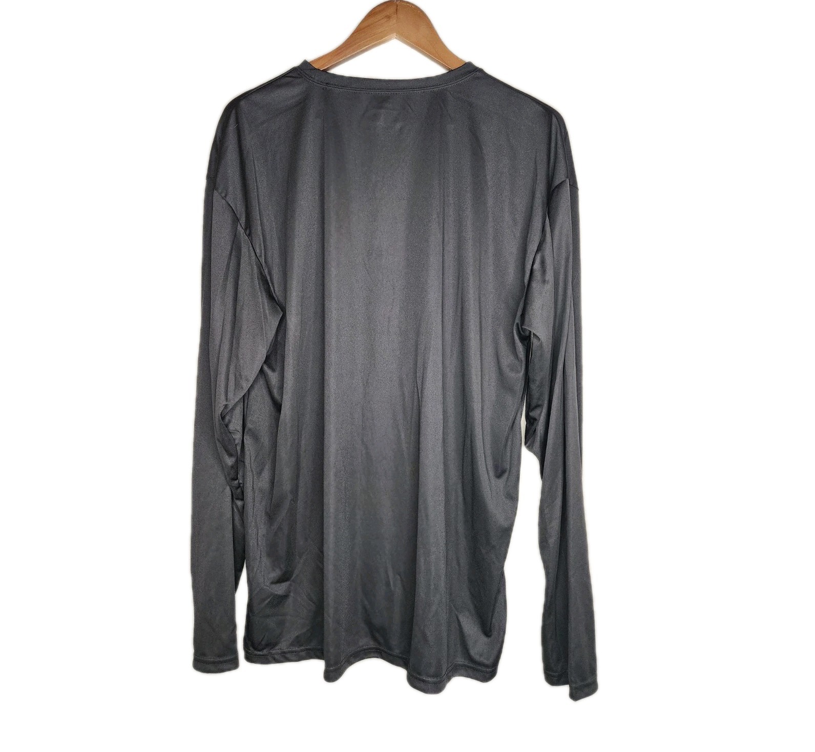A4 Long Sleeve Cooling Performance Crew Shirt in Black Size XL
