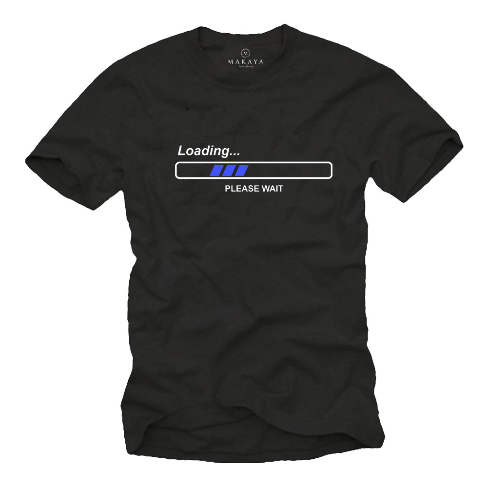 Sprüche T-Shirts Jungs Loading Please Wait Gamer Gaming Geschenke Männer Herren