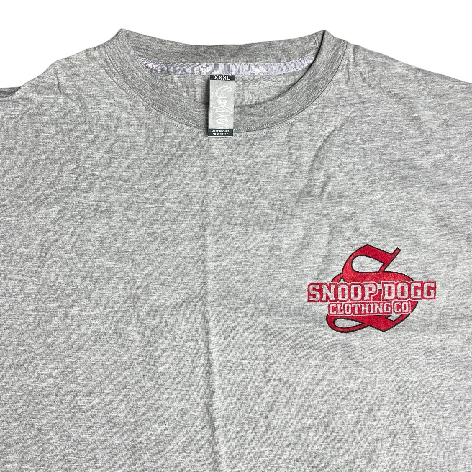 Snoop Dogg Clothing Co Mens T Shirt 3XL Gray Logo Rap Hip Hop 90s Streetwear