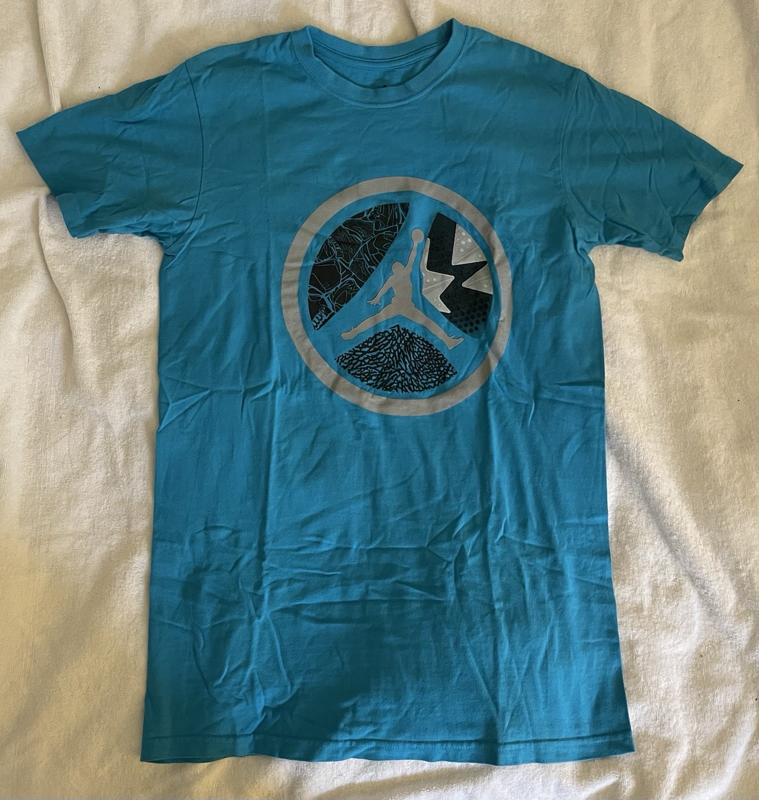 Air Jordan T Shirt Blue Sz M 100 % Authentic