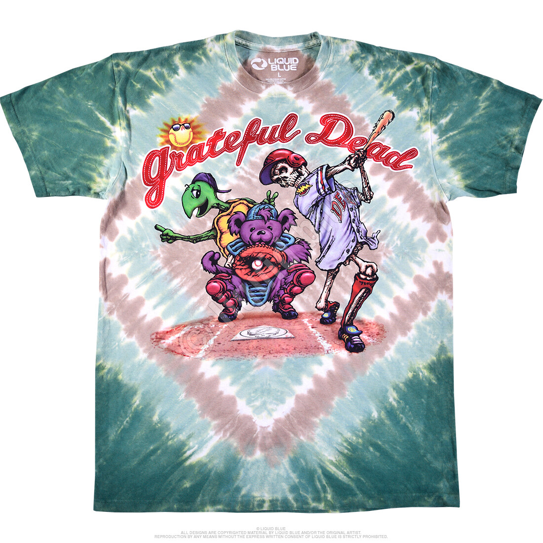 GRATEFUL DEAD-SPRING TRAINING-BEARS,TERAPIN-TIE DYE T-SHIRT S,M,L,XL,XXL Garcia
