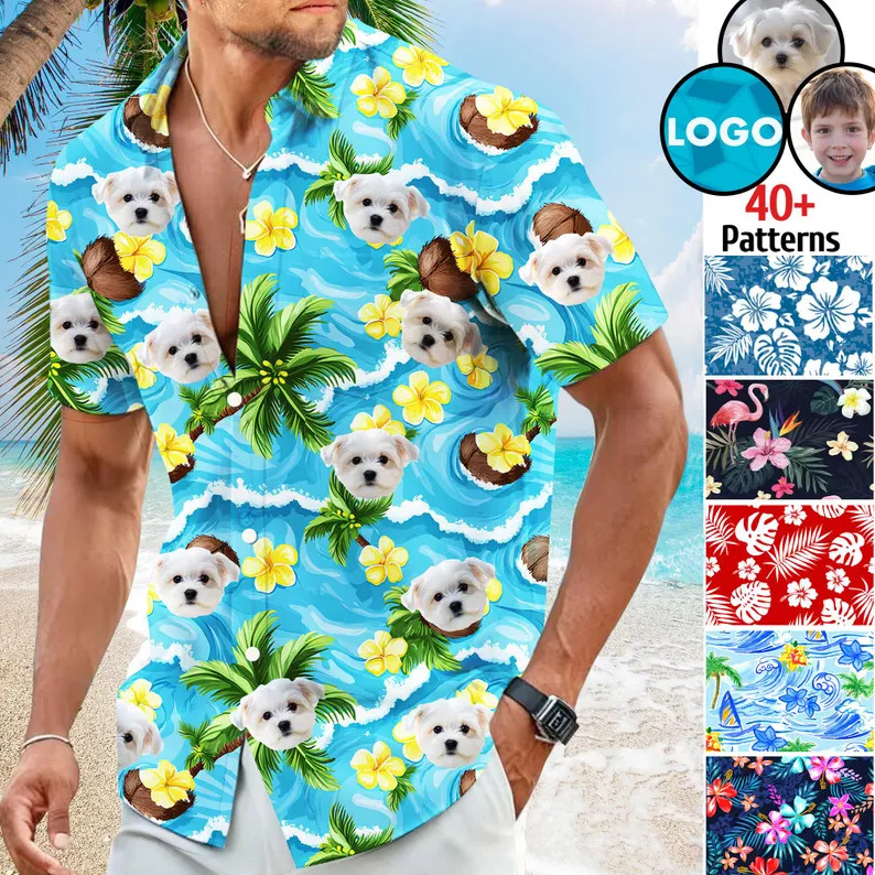 Personalized Tropical Hawaiian Aloha Shirt Summer Beach Vacation
