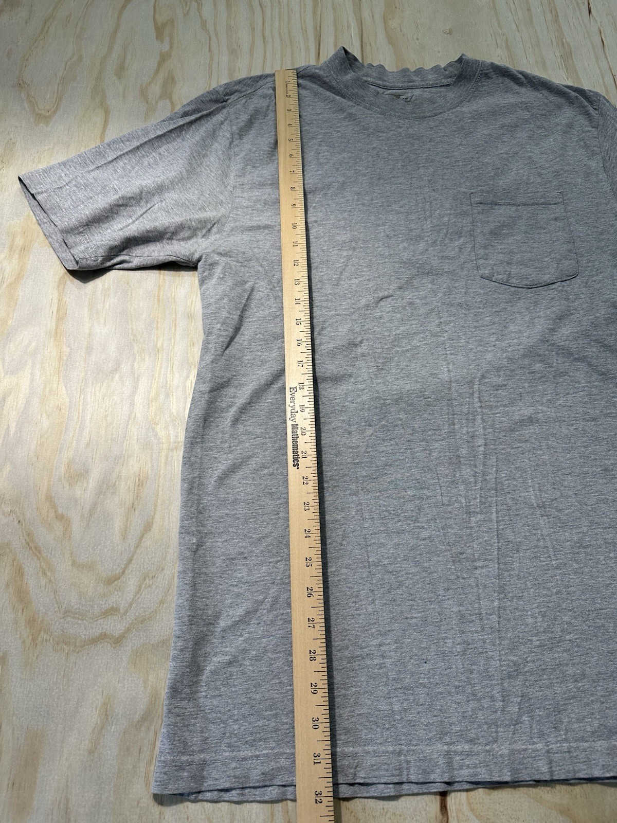 Dickies T-Shirt Men’s Large Short Sleeve Pocket Patched Logo Heathered Gray L