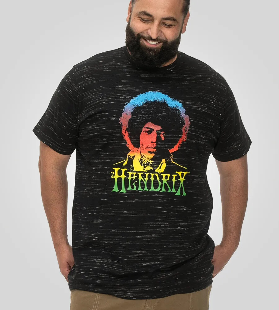 D555 Duke Big Mens Jimi Hendrix Printed T-Shirt Official Licensed 2X-6XL 601718