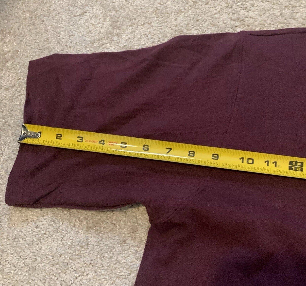 VTG Champion Maroon Plum HeavyWeight Cotton Lot Of T Shirt Large (12) & XL (12)