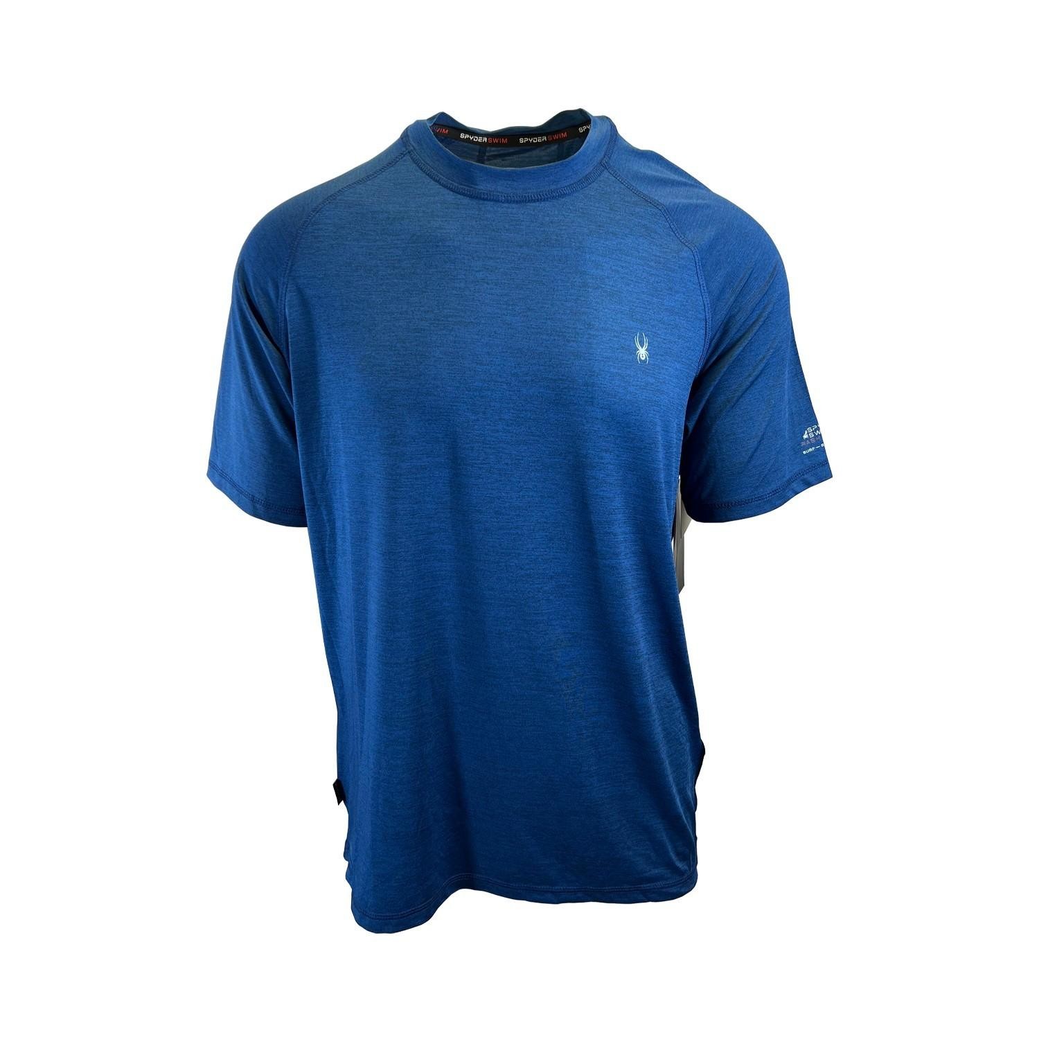 Spyder Swim Men’s Solid T-Shirt Rashguard Quick Dry UPF Lightweight Hybrid S/S