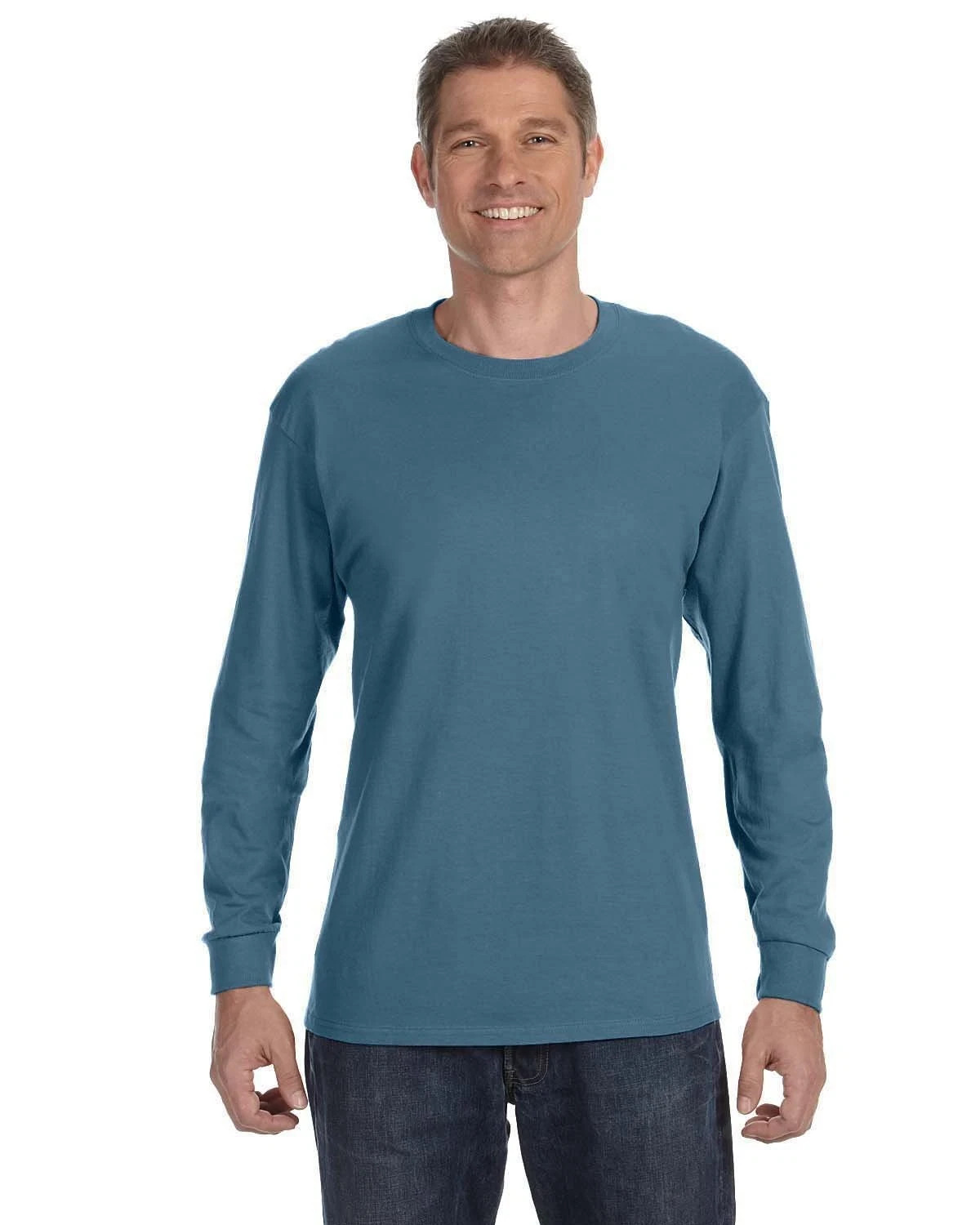 Gildan G540 Men’s Heavy Cotton Preshrunk T Shirt Long Sleeve Crew Neck T-Shirt