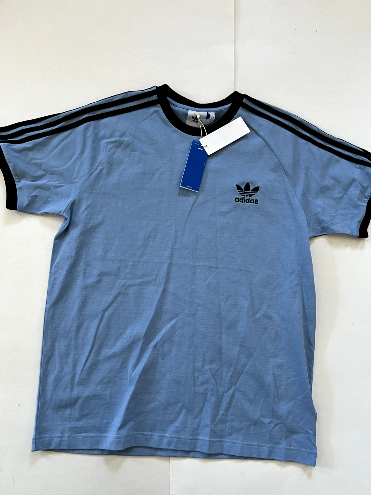 Adidas Classic Originals 3 Stripe Blue or Brwon T-Shirt Men’s Sz L-2XL $35 NEW