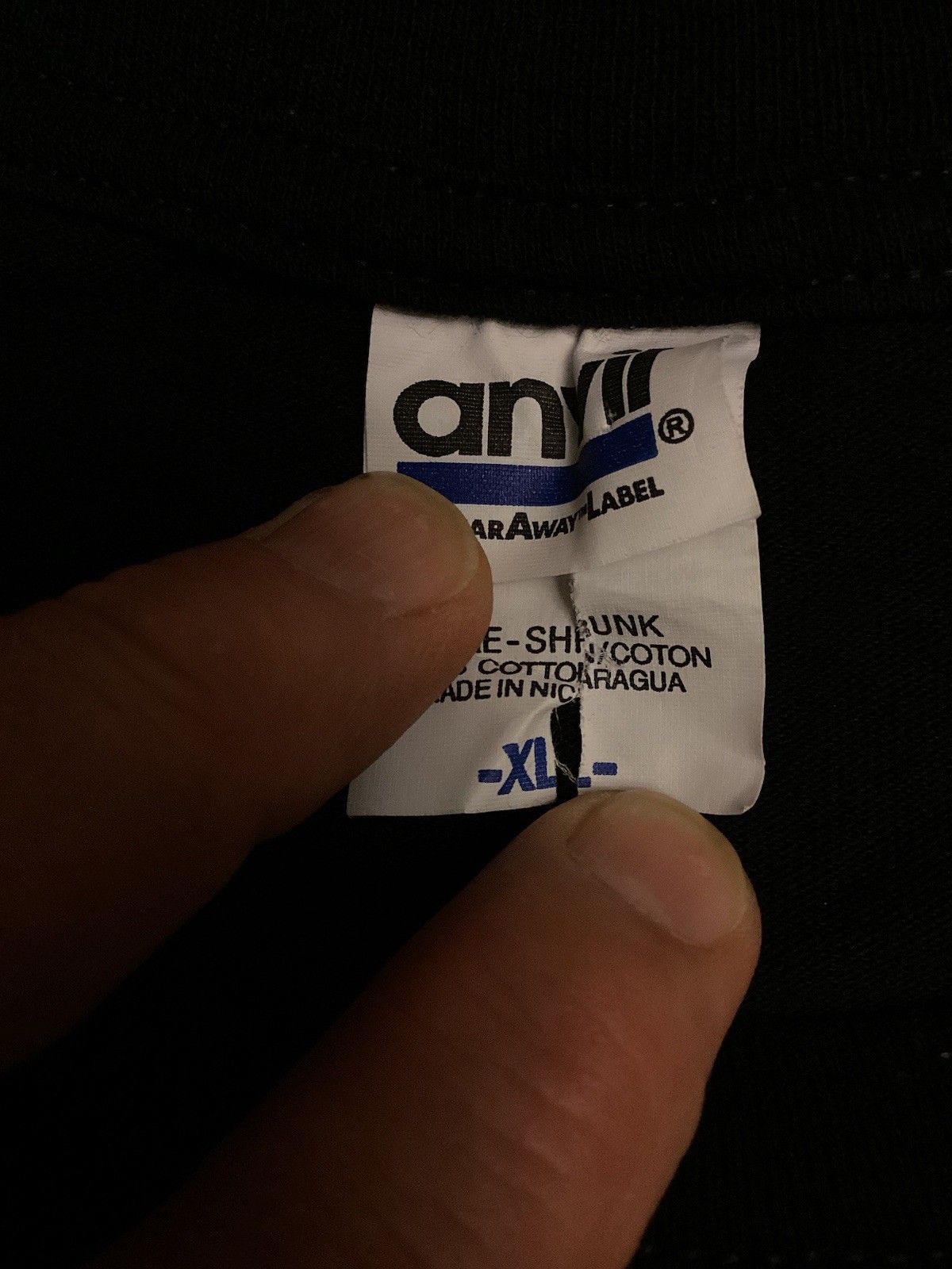 AC/DC – Black Shirt Featuring Name Logo – XL – Anvil