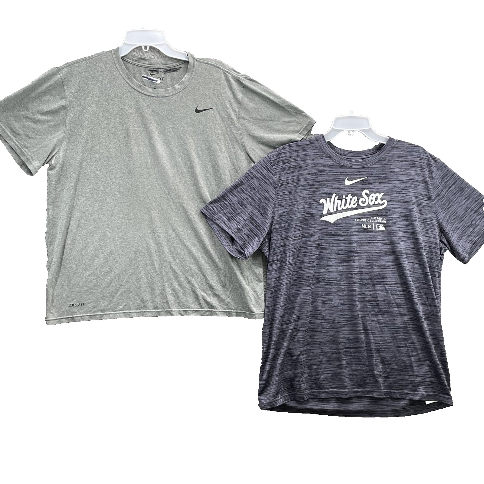 Nike Performance T-Shirt Lot (2) Men’s XL Dri Training Gym Running MLB White Sox