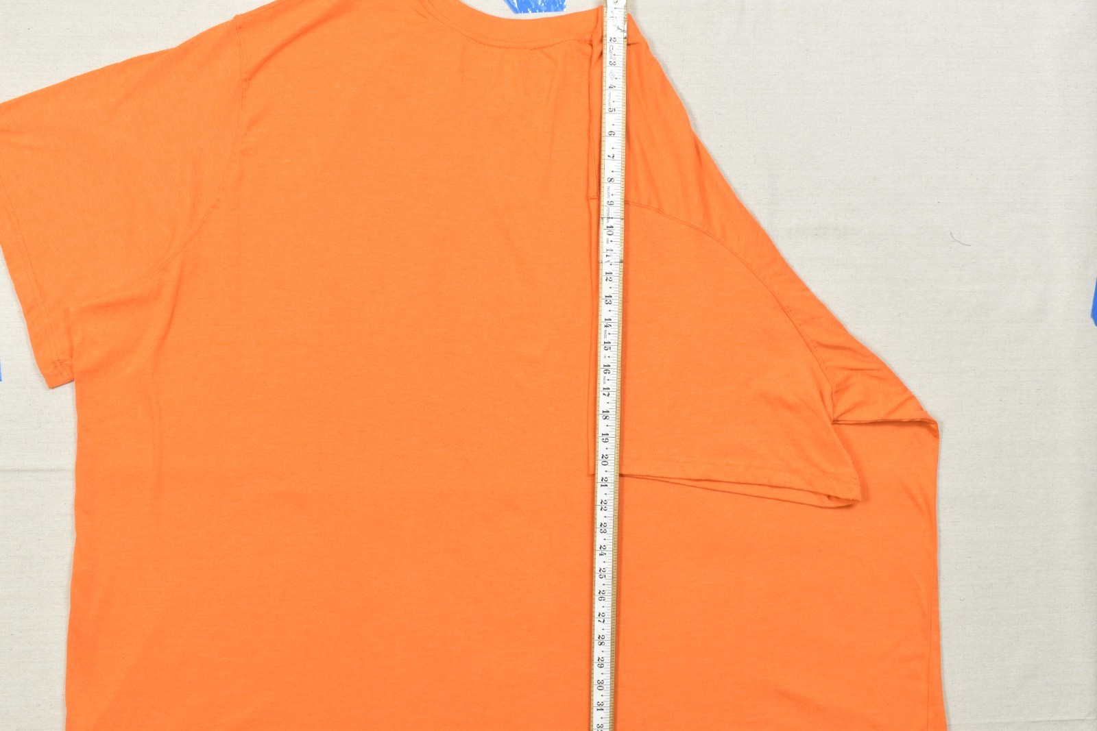 KINGSIZE Men’s 8XL Big Orange Crew Neck Short Sleeve T-Shirt Cotton Blend Solid