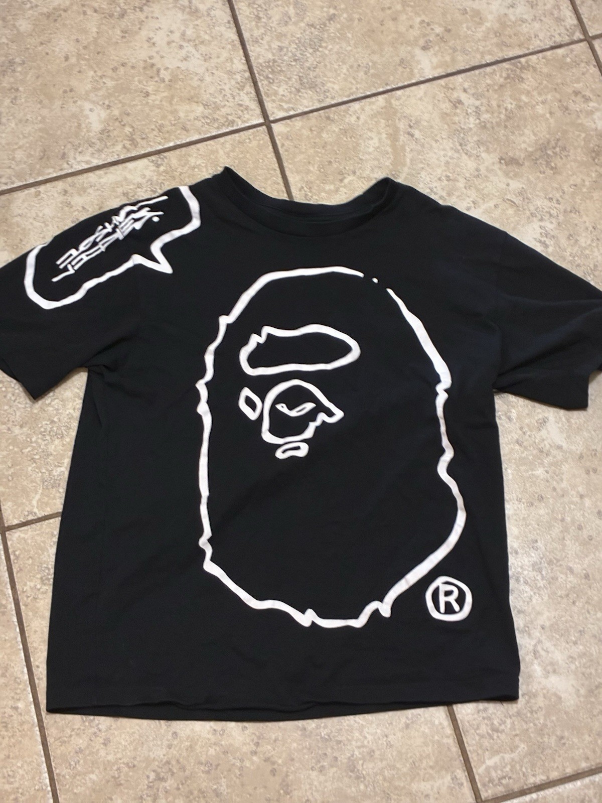 A Bathing Ape Shirt Mens 2XL Black Joshua Vides Ape Head Graphic Tee Japan BAPE
