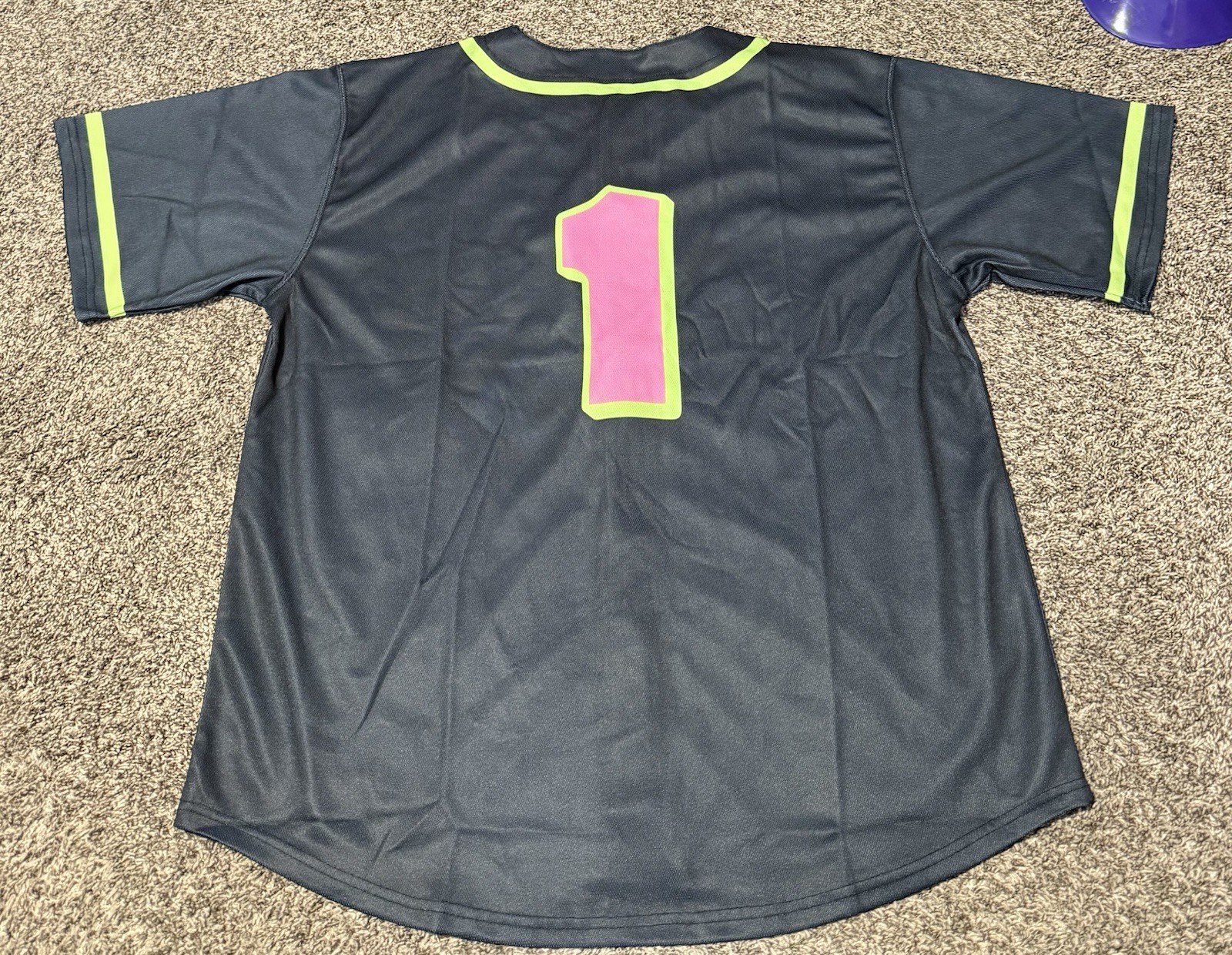 NEW Party Animals Baseball Jersey Black Savannah Bananas #1 Men’s XL