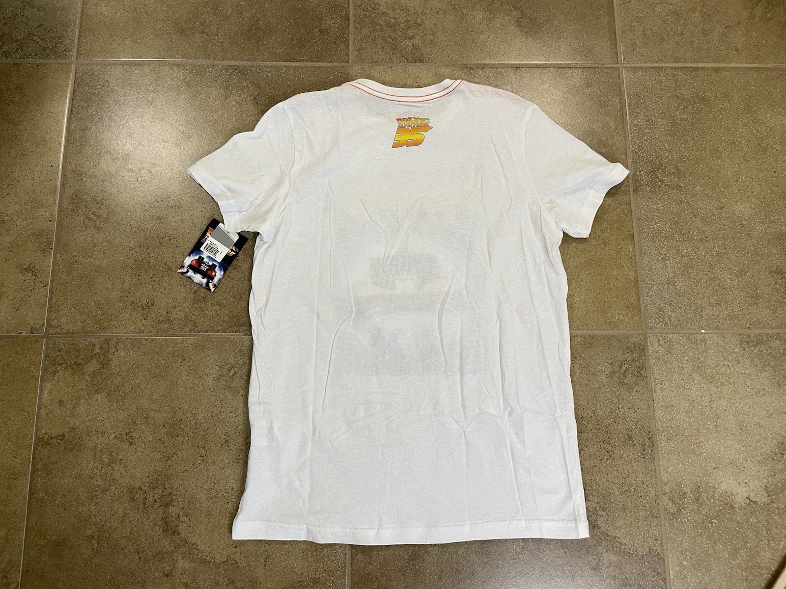 NWT Back To The Future 35th Anniversary Mens Sz M Unisex White T-Shirt
