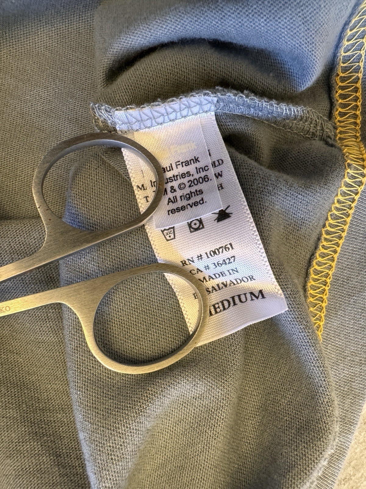 NWT Paul Frank T-Shirt Mens Medium Gray Blue Stretch Japan Graphic Tee Street