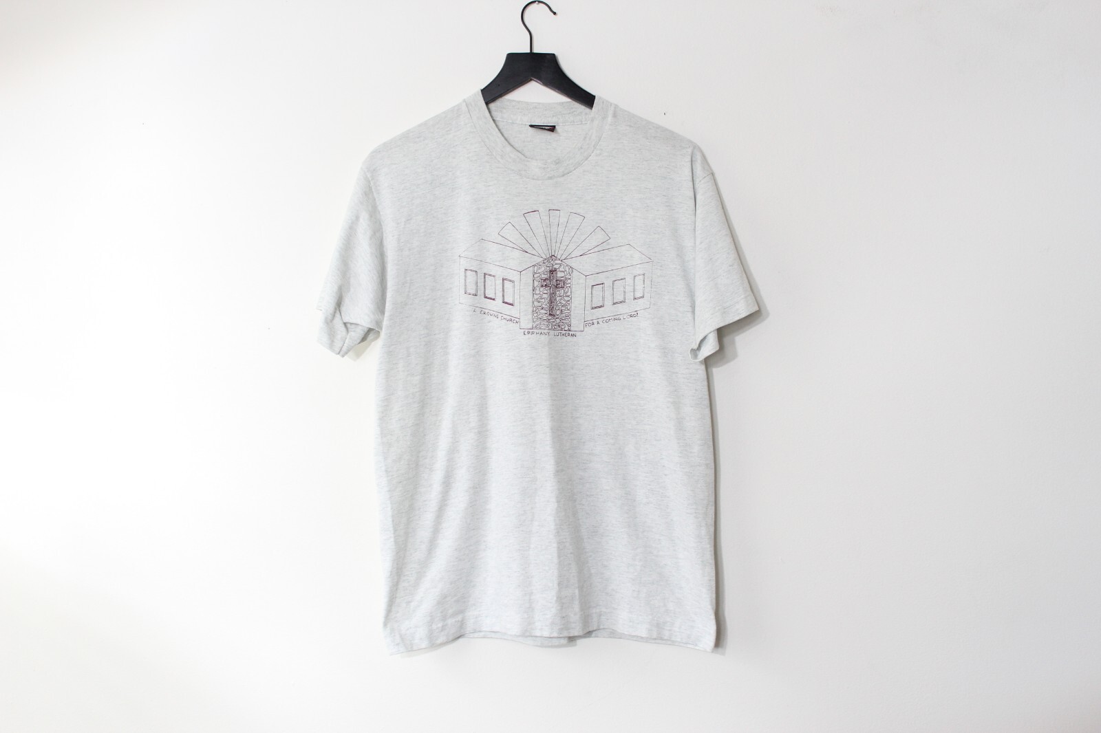Vintage 90s USA-Made Single Stitch Epiphany Lutheran Church Shirt – Large
