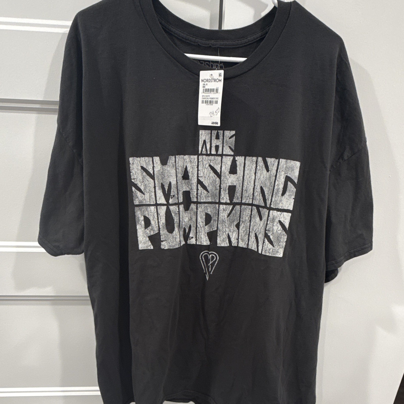 Smashing Pumpkins Men’s 2XL Black Double-Sided Graphic Crew Neck T-Shirt