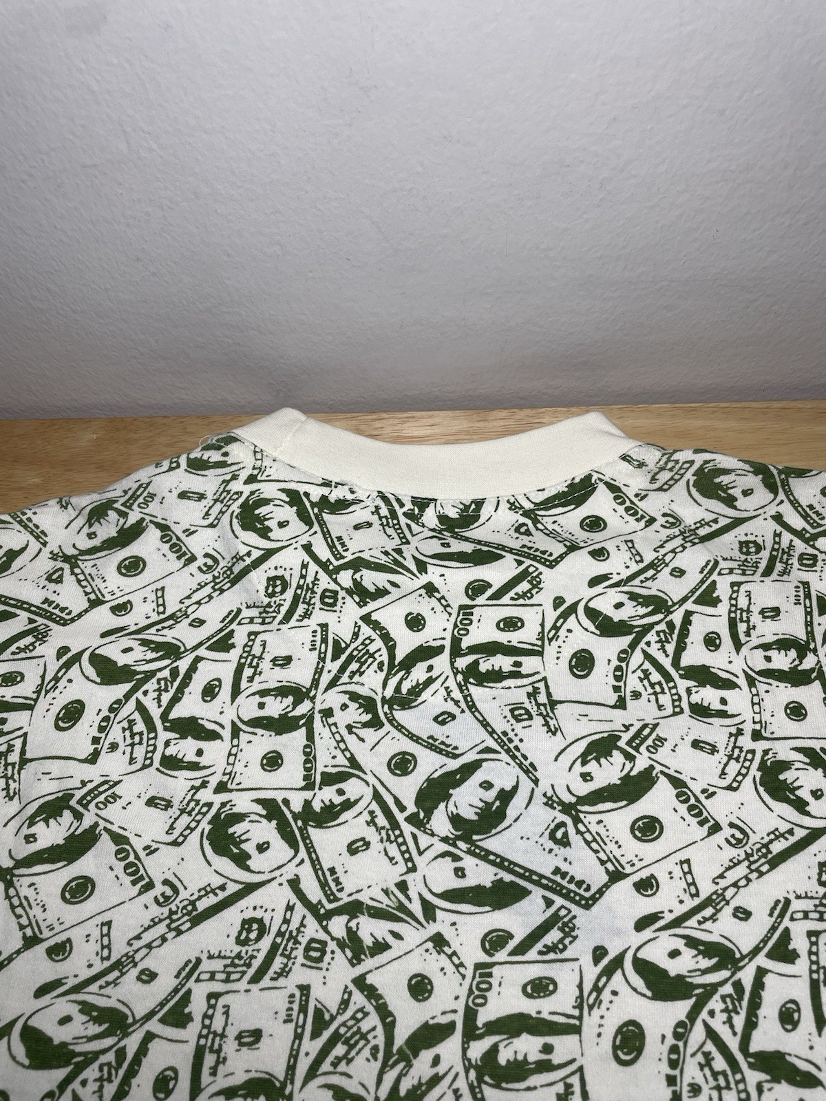 BNWT RoadBlock Ben Franklin 100 Dollar Bill $100 All Over Pattern T Shirt Mens M