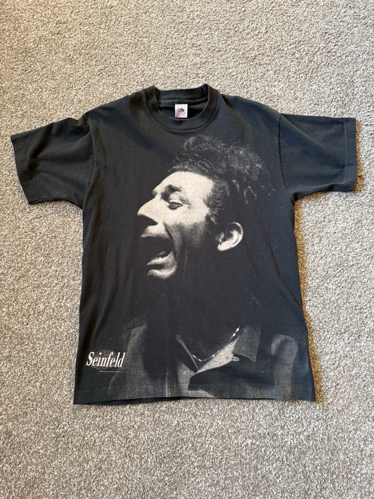 Vintage Fruit Of The Loom Seinfeld Kramer T-shirt From 1993 Size Large
