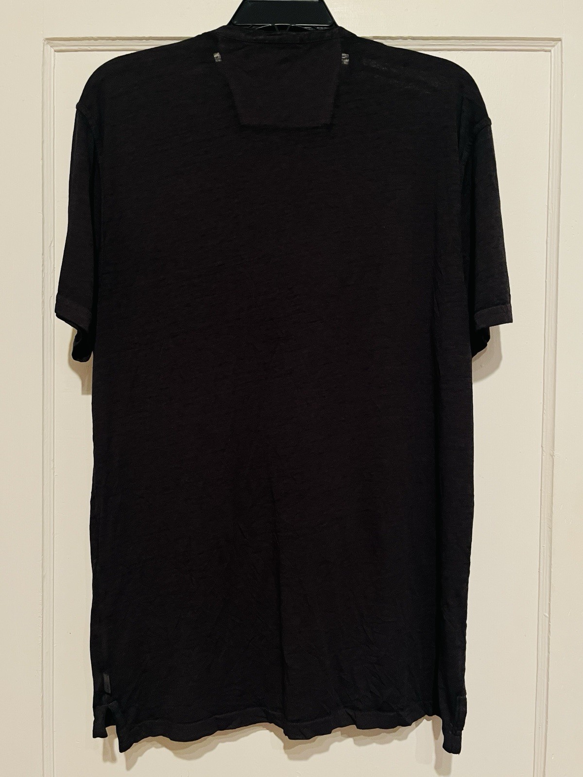 John Varvatos USA Men Charcoal Grey Heather Short Sleeve Duke Henley – NWT