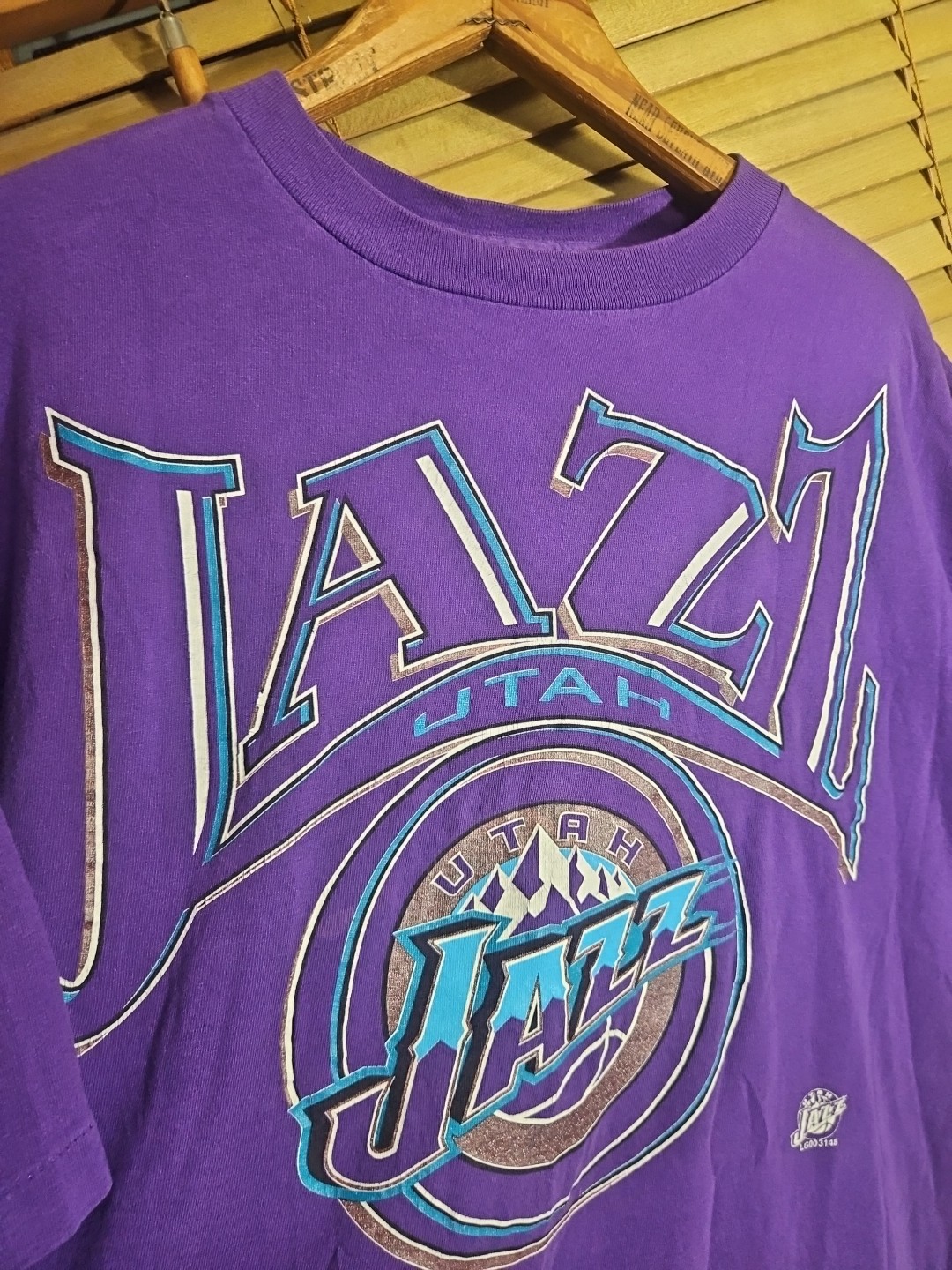 Vintage 90s Utah Jazz Single Stitch Tee T Shirt Men’s 2XL XXL Free Shipping