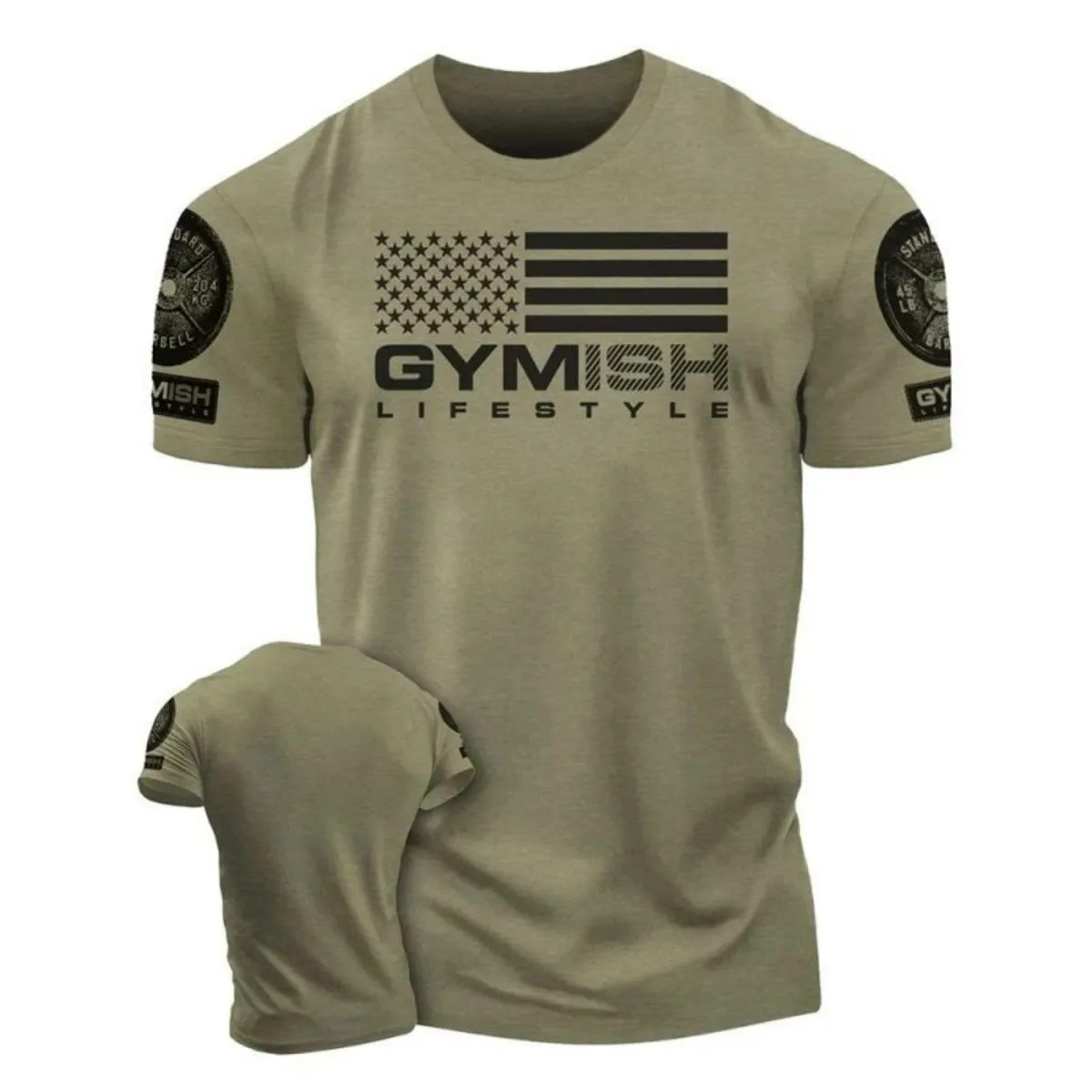 Summer fashion men’s muscle training letter print comfortable and breathable