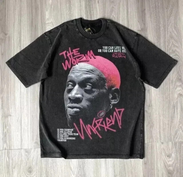 Dennis Rodman The Worm Graphic Black Color shirt Unisex Men Women S-5XL