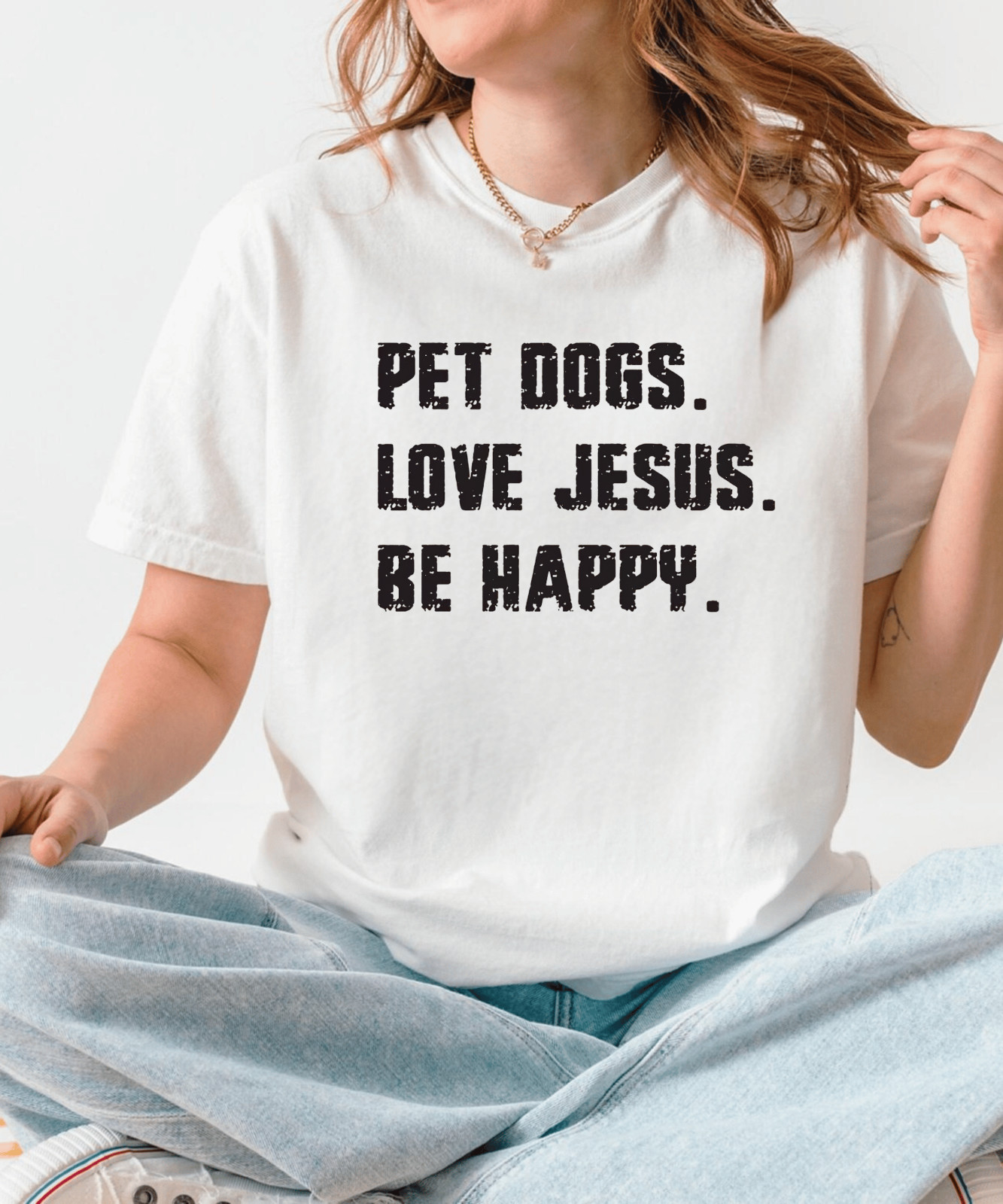 Funny Dogs and Jesus Tee Christian Dog Lover Shirt Gift for Dog Mom Unisex