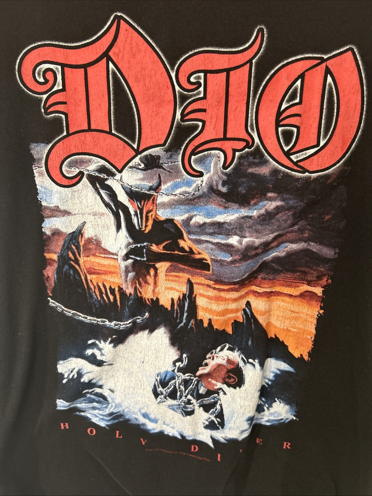 Impact Merchandising Shirt Mens M Black Dio Holy Diver Made in USA Graphic Tee