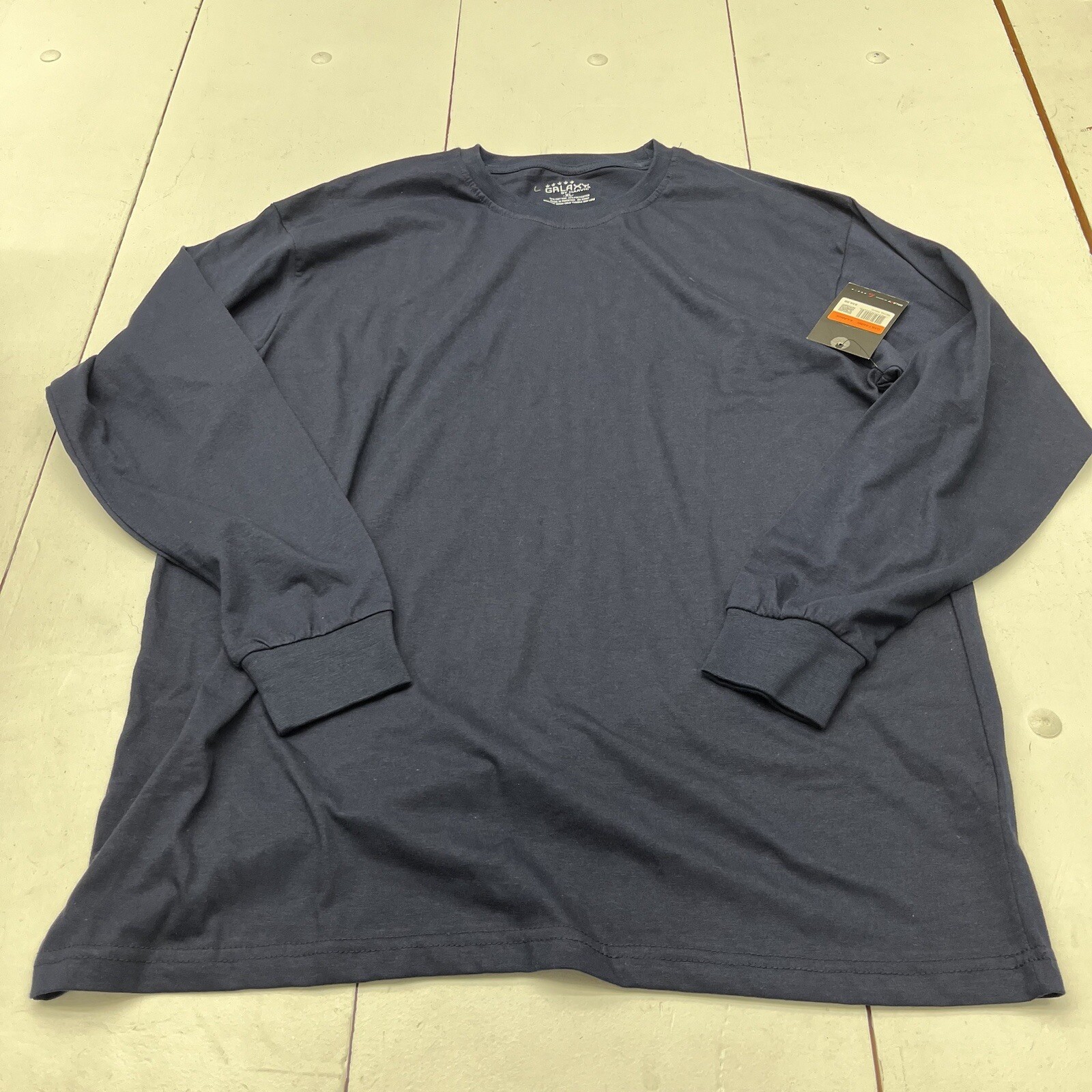 Galaxy Navy Blue Basic Long Sleeve T-Shirt Men’s Size X-Large