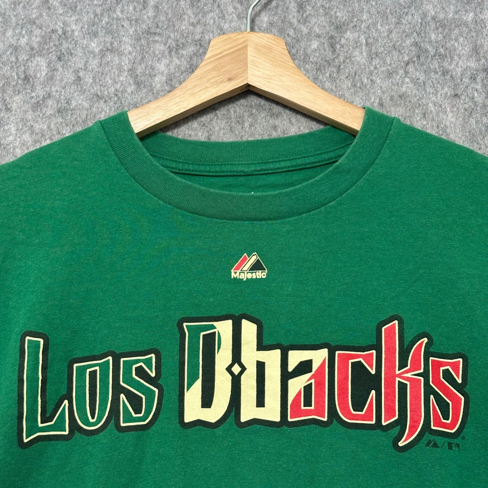 Majestic T-Shirt Mens L Green Los Dbacks Arizona Diamondbacks MLB Baseball