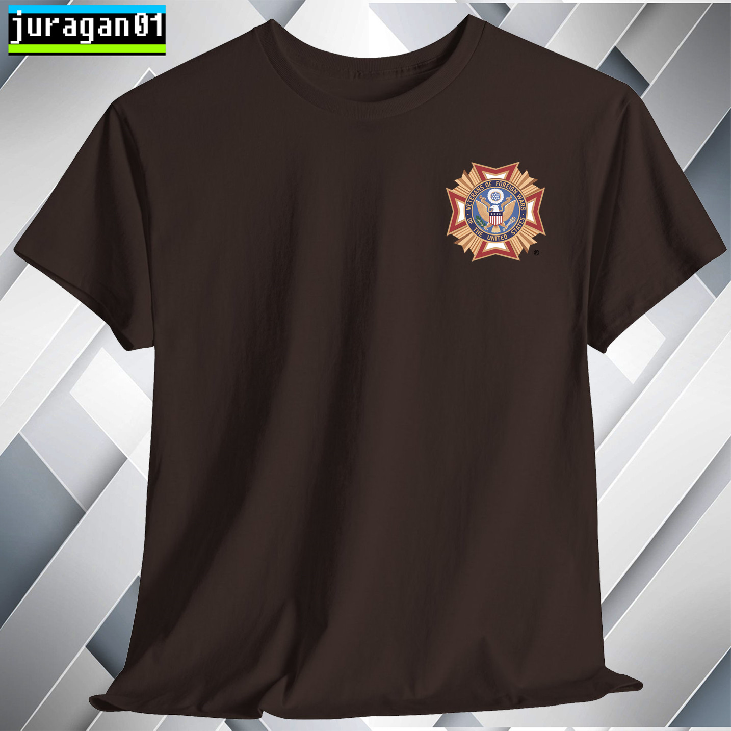 VFW Veterans of Foreign T-Shirt Black Navy White Grey Red Orange Choco S to 5XL