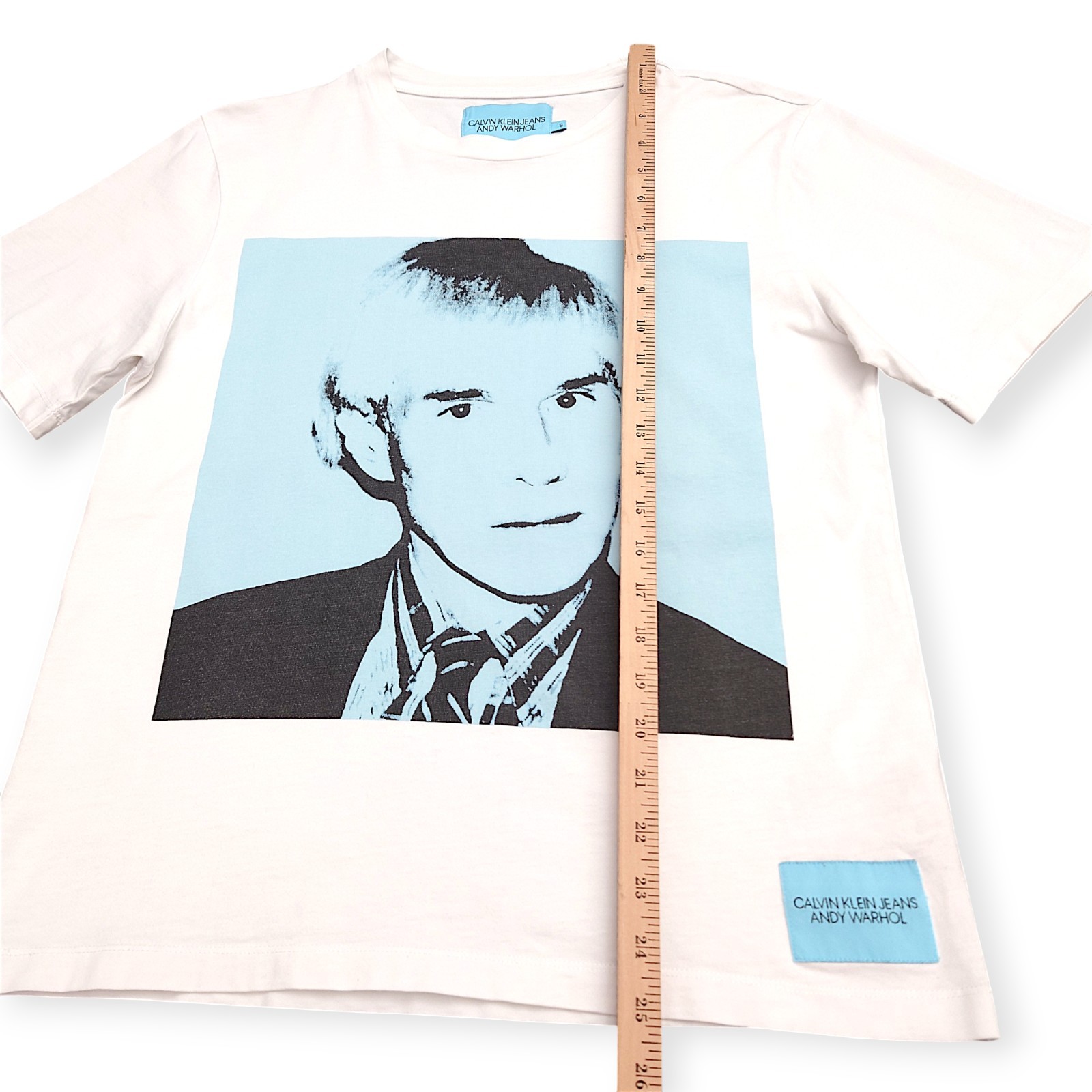Calvin Klein x Andy Warhol Potrait T Shirt Size Small White Slub Cotton Tee