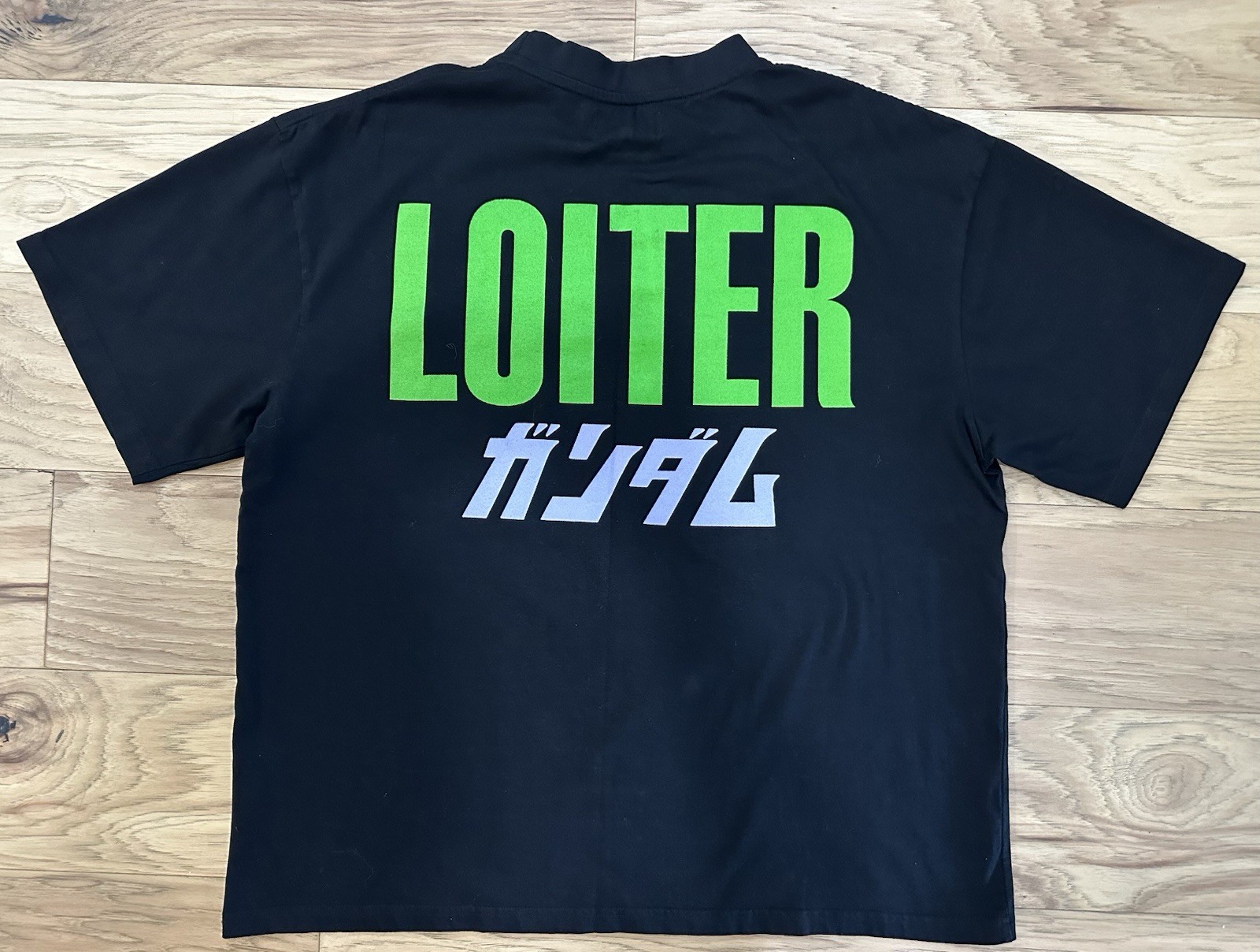 Loiter X Mobile Suit Gundam XL Black Short Sleeve Tshirt MS-09 Dom Excellent