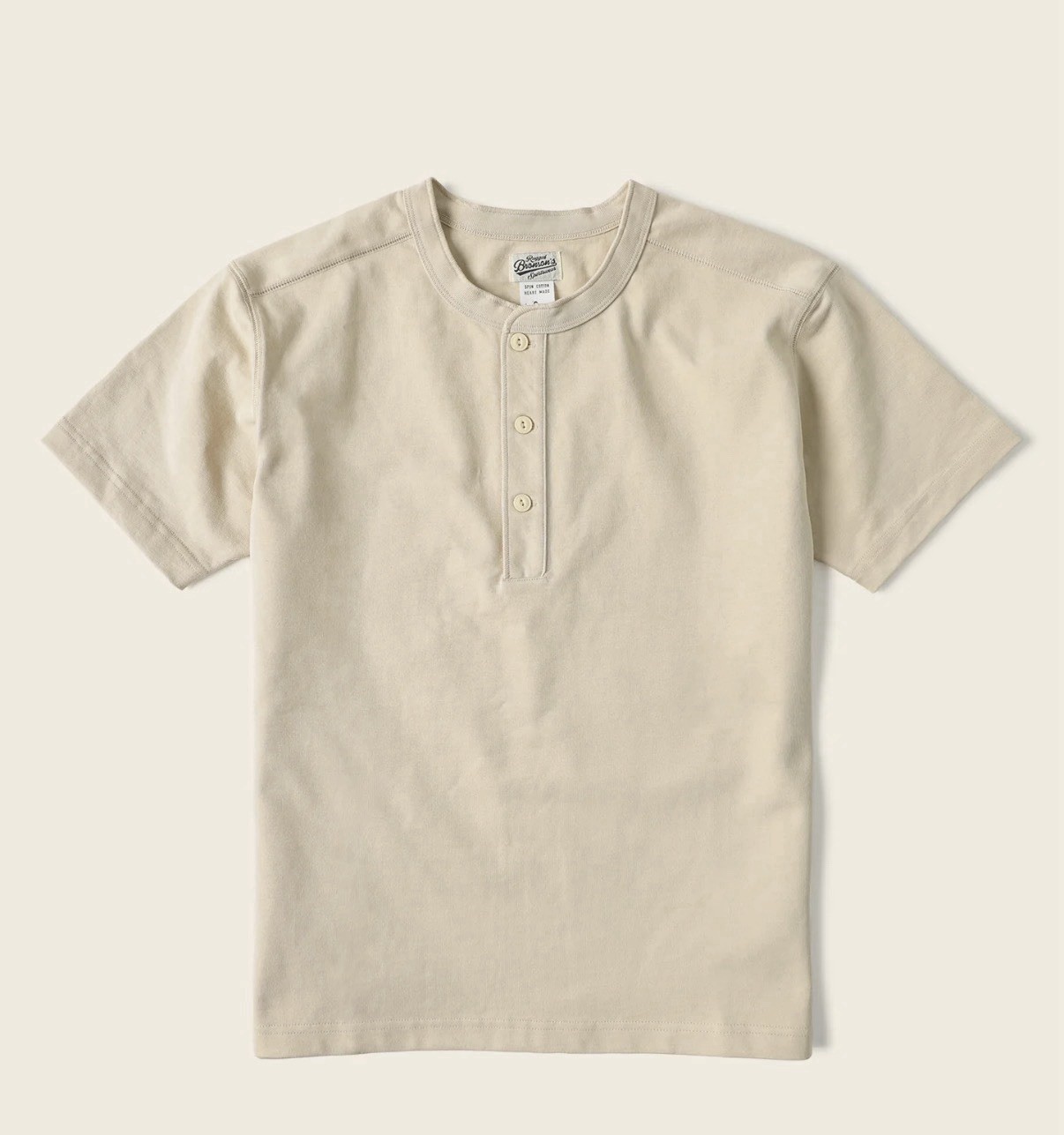10.6 oz Cotton Short Sleeve Henley T-Shirt – Apricot L