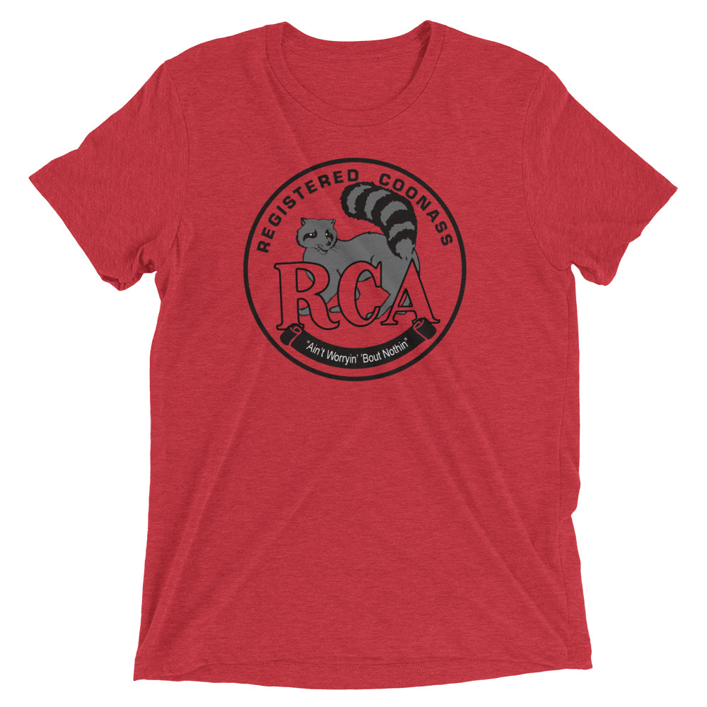 Registered Coonass RCA Shirt – Bella+Canvas 3413 Tri Blend – Louisiana Cajun