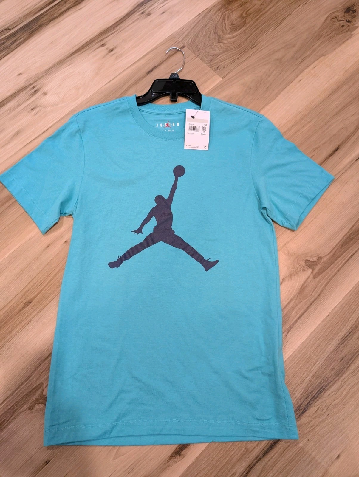 Jordan Men’s Jordan Jumpman Logo Shirt Sz. XS NEW CJ0921-393 Light Blue/Teal