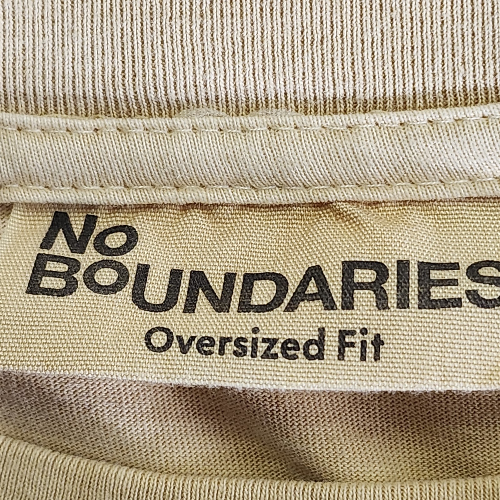 No Boundaries Men’s 2XL Cotton Oversize Tee Short Sleeve Yellow T-Shirt NEW