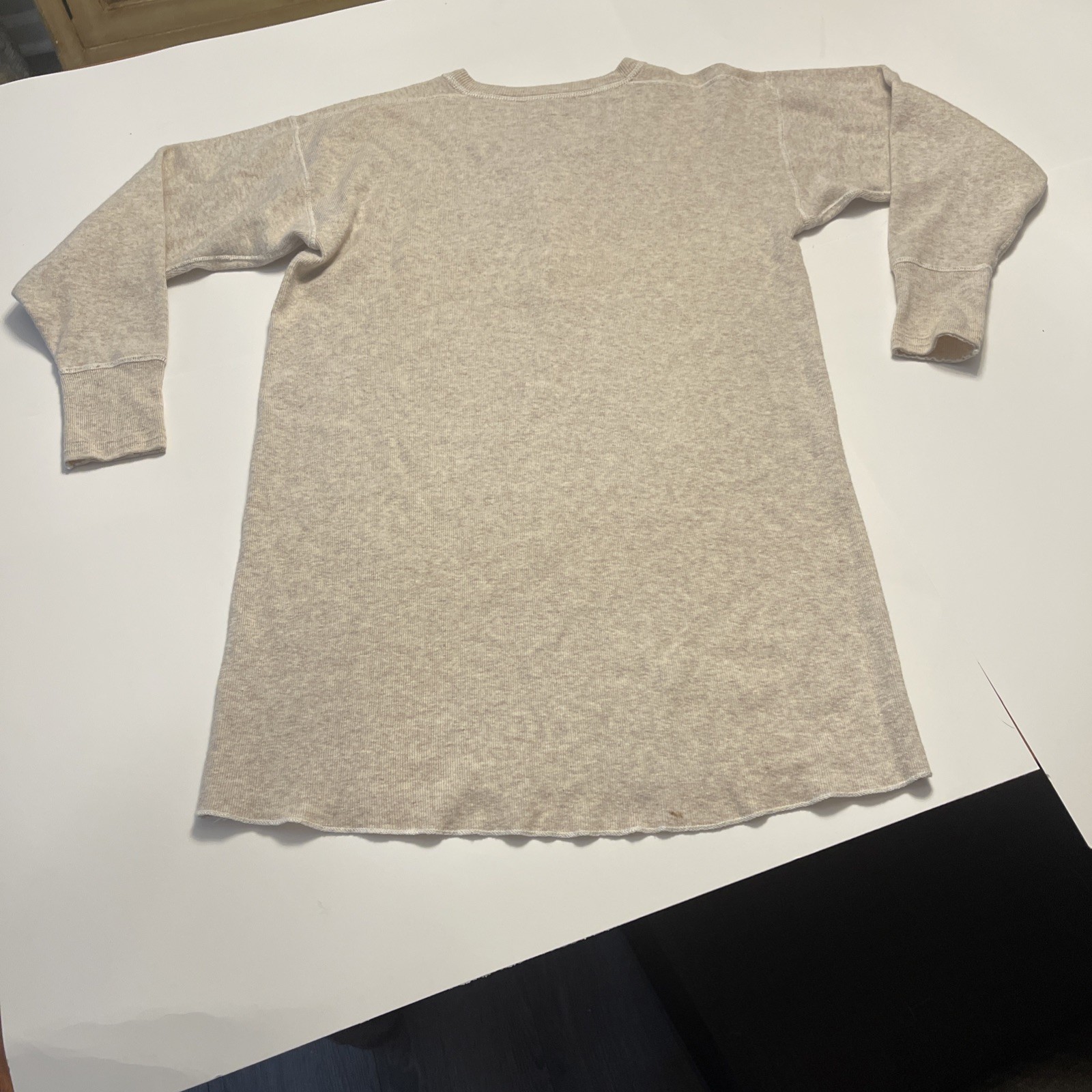 Vintage 1930s Oneita Standard Underwear Long Sleeve Wool Henley M 30s