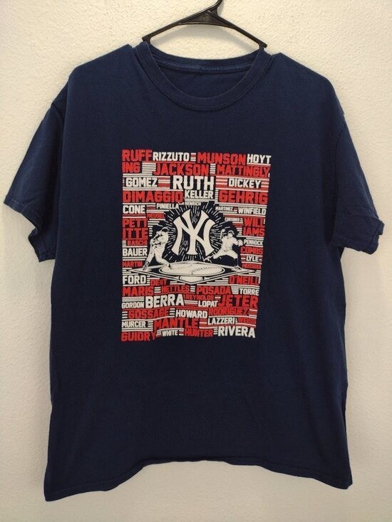 Yankees Men’s New York Yankees T-Shirt Blue Medium All-Star Players