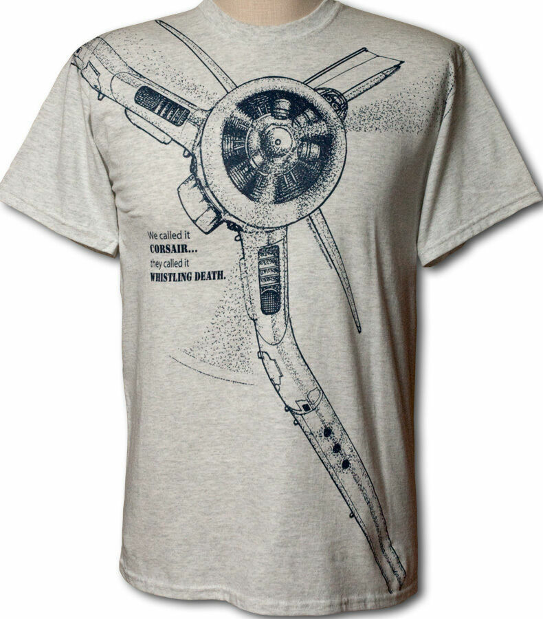 F4U Corsair WW2 WWII Airplane T-shirt with HUGE print — Youth to Adult 5XL