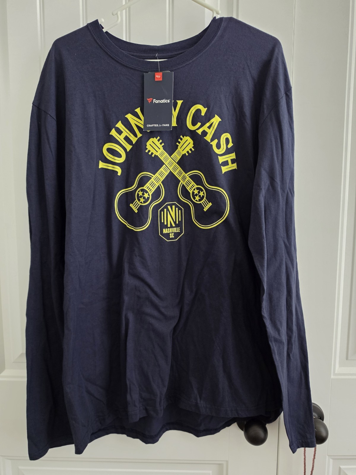 Fanatics Nashville SC Johnny Cash Navy Graphic T-Shirt Men’s XL Long Sleeve