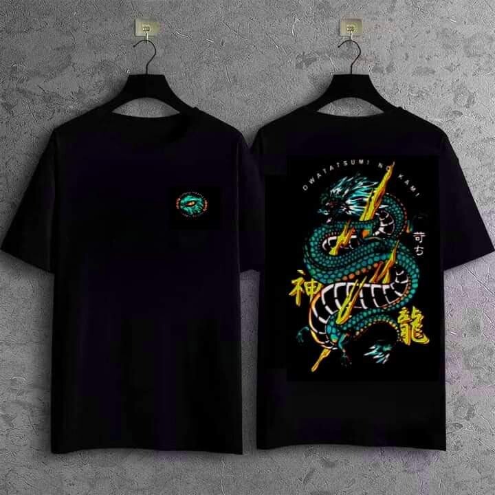 Stylish Black T-Shirts with Unique Printed Designs
